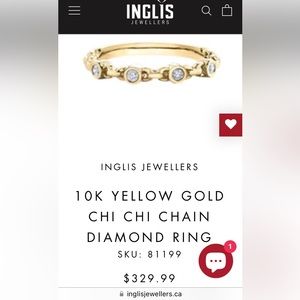 10 K yellow gold Diamond Ring